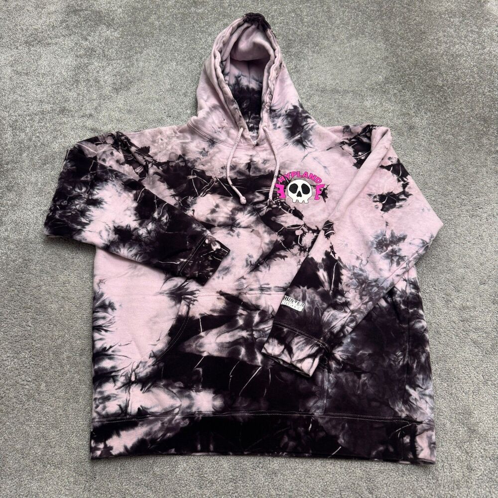Hypland Hunter x Hunter Feitan Tie-Dye Pullover Hoodie Sweatshirt Mens XL Pink